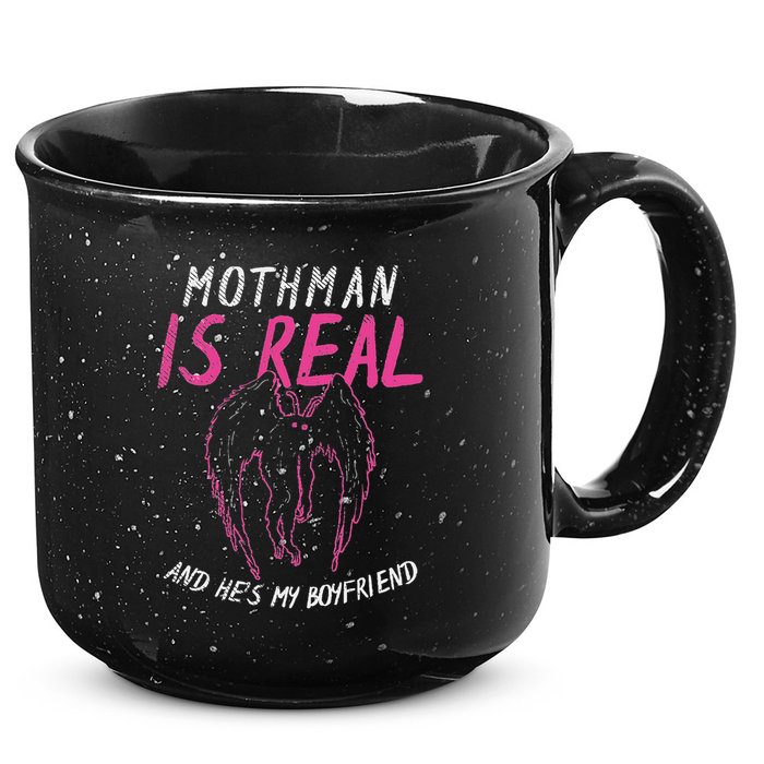 Mothman Design For Cryptid Lover Mothman Is My Boyfriend 15oz Campfire Ceramic Mug