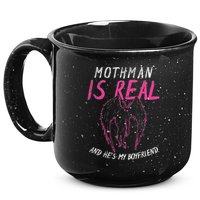 Mothman Design For Cryptid Lover Mothman Is My Boyfriend 15oz Campfire Ceramic Mug