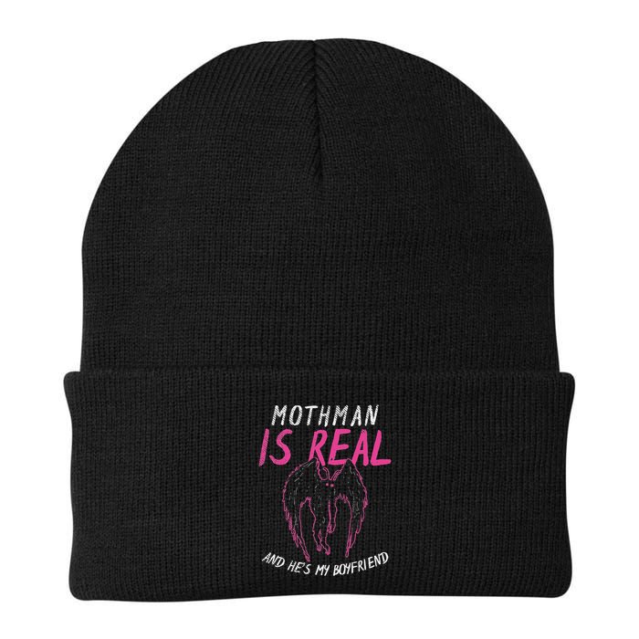 Mothman Design For Cryptid Lover Mothman Is My Boyfriend Beanie