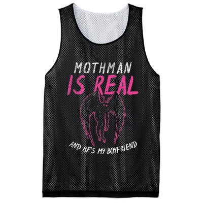 Mothman Design For Cryptid Lover Mothman Is My Boyfriend Mesh Reversible Basketball Jersey Tank