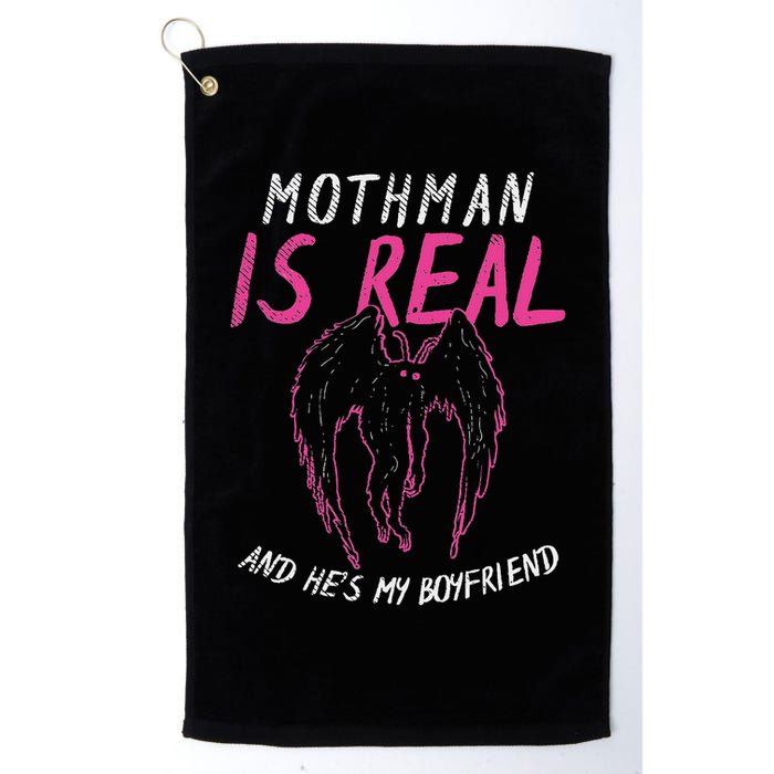Mothman Design For Cryptid Lover Mothman Is My Boyfriend Golf Towel