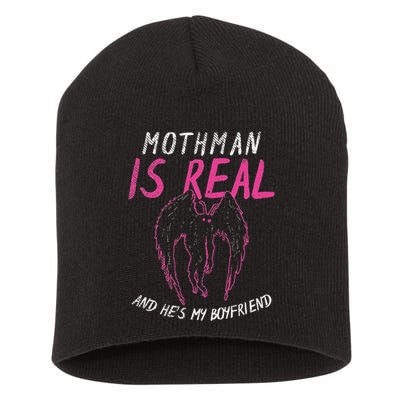 Mothman Design For Cryptid Lover Mothman Is My Boyfriend Short Acrylic Beanie