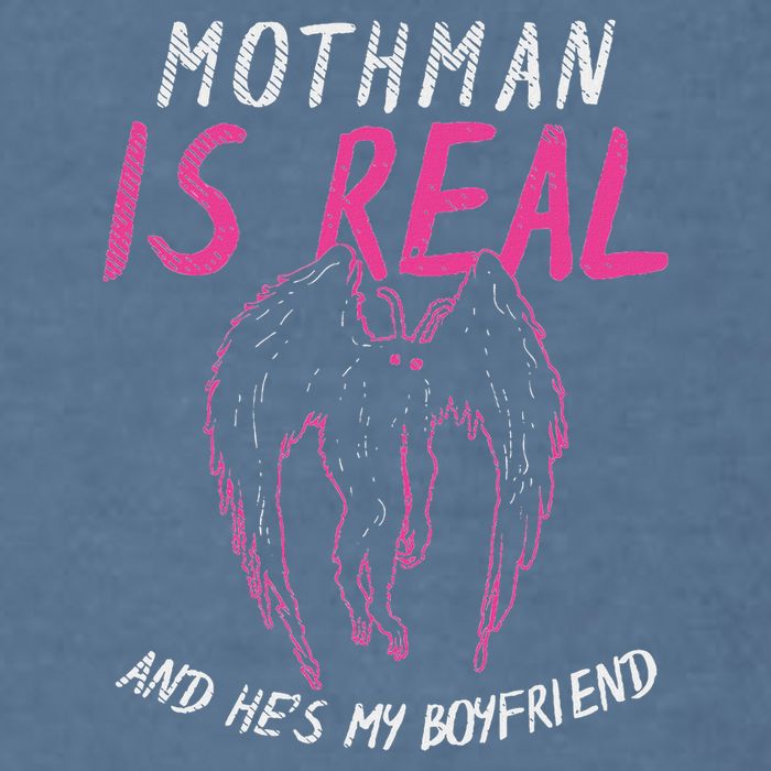 Mothman Design For Cryptid Lover Mothman Is My Boyfriend Garment-Dyed Sweatshirt