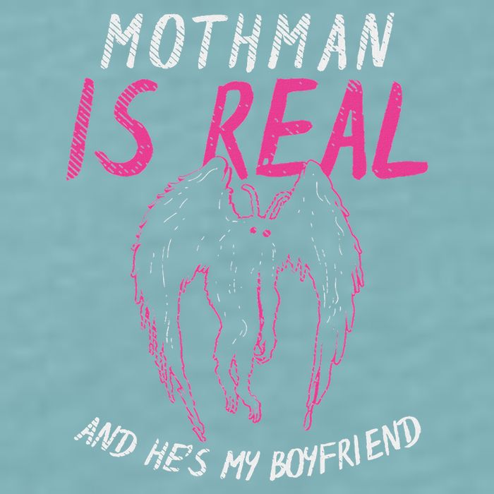 Mothman Design For Cryptid Lover Mothman Is My Boyfriend Sueded Cloud Jersey T-Shirt