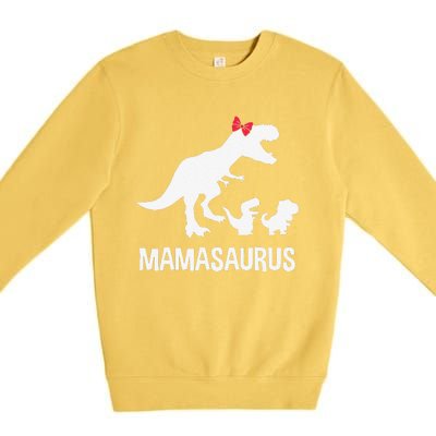 Mamasaurus Dinosaurus Family Funny Mother Gift Idea Premium Crewneck Sweatshirt