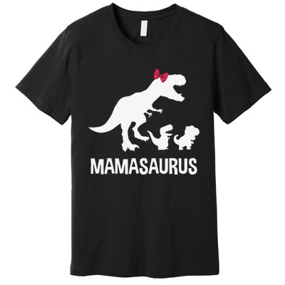 Mamasaurus Dinosaurus Family Funny Mother Gift Idea Premium T-Shirt