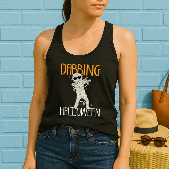 Mummy Dabbing For Halloween Womens Tank Top