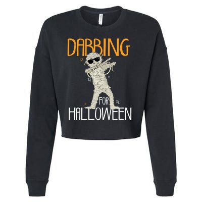 Mummy Dabbing For Halloween Cropped Pullover Crew