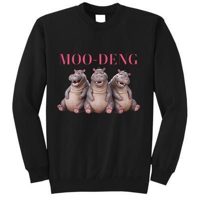 Moo Deng Funny Hippo Pygmy Hippopotamu Sweatshirt