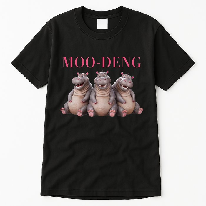 Moo Deng Funny Hippo Pygmy Hippopotamu Tall T-Shirt