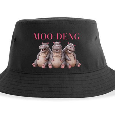 Moo Deng Funny Hippo Pygmy Hippopotamu Sustainable Bucket Hat