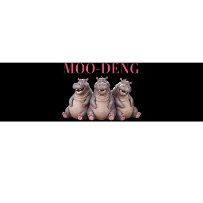 Moo Deng Funny Hippo Pygmy Hippopotamu Bumper Sticker