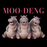 Moo Deng Funny Hippo Pygmy Hippopotamu 7-Panel Snapback Hat