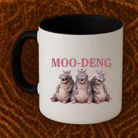 Moo Deng Funny Hippo Pygmy Hippopotamu Mug