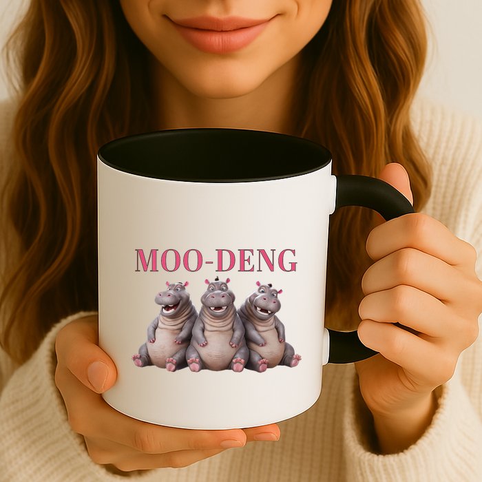 Moo Deng Funny Hippo Pygmy Hippopotamu Mug