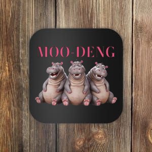 Moo Deng Funny Hippo Pygmy Hippopotamu Coaster