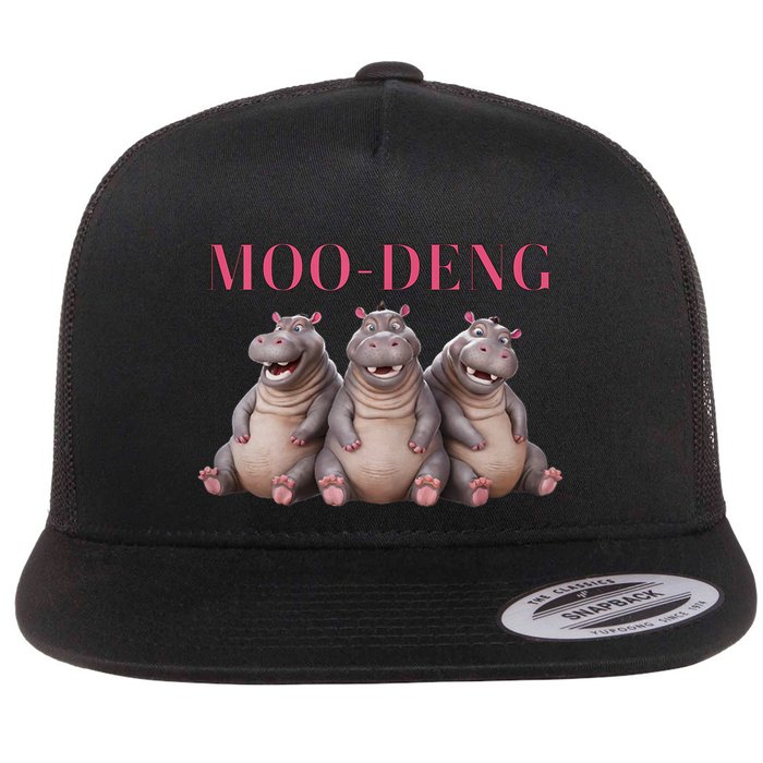 Moo Deng Funny Hippo Pygmy Hippopotamu Flatbill Hat