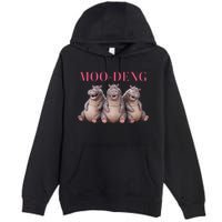 Moo Deng Funny Hippo Pygmy Hippopotamu Premium Pullover Hoodie