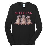 Moo Deng Funny Hippo Pygmy Hippopotamu Tall Long Sleeve T-Shirt