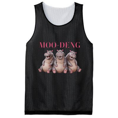 Moo Deng Funny Hippo Pygmy Hippopotamu Mesh Reversible Basketball Jersey Tank