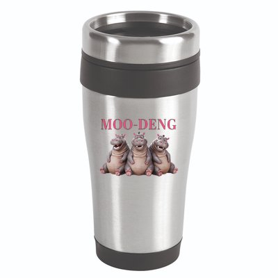 Moo Deng Funny Hippo Pygmy Hippopotamu 16oz Travel Tumbler