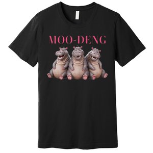 Moo Deng Funny Hippo Pygmy Hippopotamu Premium T-Shirt