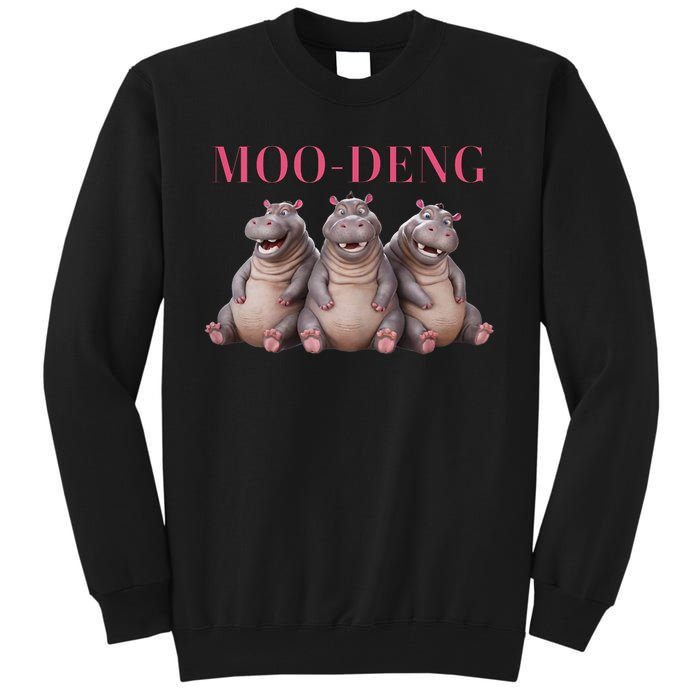 Moo Deng Funny Hippo Pygmy Hippopotamu Tall Sweatshirt