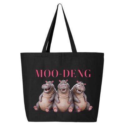 Moo Deng Funny Hippo Pygmy Hippopotamu 25L Jumbo Tote