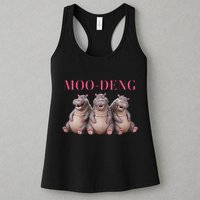 Moo Deng Funny Hippo Pygmy Hippopotamu Womens Tank Top