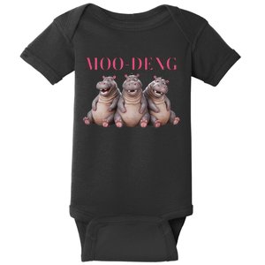 Moo Deng Funny Hippo Pygmy Hippopotamu Baby Bodysuit