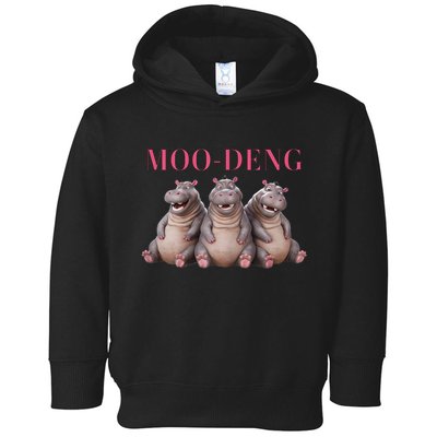 Moo Deng Funny Hippo Pygmy Hippopotamu Toddler Hoodie