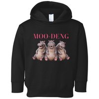 Moo Deng Funny Hippo Pygmy Hippopotamu Toddler Hoodie