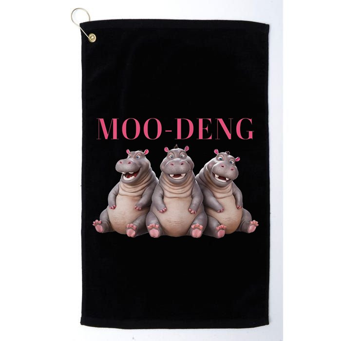 Moo Deng Funny Hippo Pygmy Hippopotamu Golf Towel
