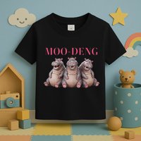Moo Deng Funny Hippo Pygmy Hippopotamu Toddler T-Shirt