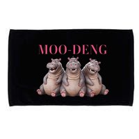 Moo Deng Funny Hippo Pygmy Hippopotamu Microfiber Hand Towel