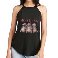 Moo Deng Funny Hippo Pygmy Hippopotamu Women's Perfect Tri Rocker Tank
