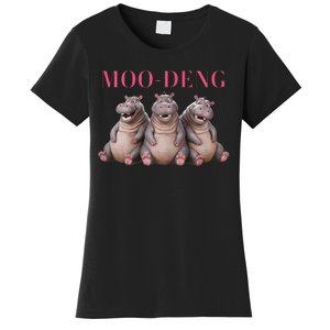 Moo Deng Funny Hippo Pygmy Hippopotamu Women's T-Shirt