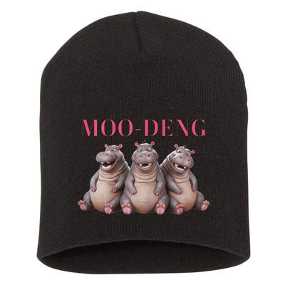 Moo Deng Funny Hippo Pygmy Hippopotamu Short Acrylic Beanie