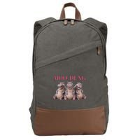 Moo Deng Funny Hippo Pygmy Hippopotamu Cotton Canvas Backpack