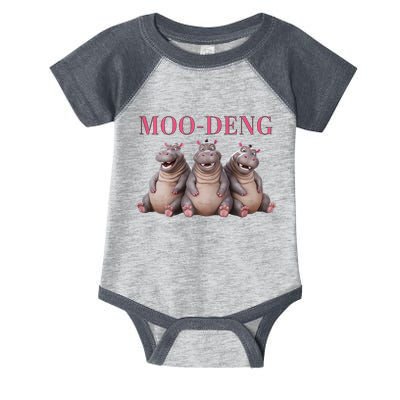 Moo Deng Funny Hippo Pygmy Hippopotamu Infant Baby Jersey Bodysuit