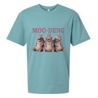 Moo Deng Funny Hippo Pygmy Hippopotamu Sueded Cloud Jersey T-Shirt