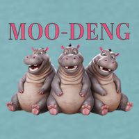 Moo Deng Funny Hippo Pygmy Hippopotamu Sueded Cloud Jersey T-Shirt