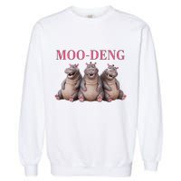 Moo Deng Funny Hippo Pygmy Hippopotamu Garment-Dyed Sweatshirt