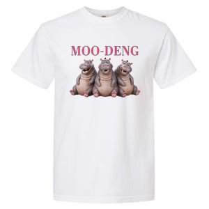 Moo Deng Funny Hippo Pygmy Hippopotamu Garment-Dyed Heavyweight T-Shirt