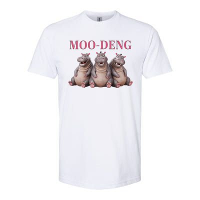 Moo Deng Funny Hippo Pygmy Hippopotamu Softstyle® CVC T-Shirt