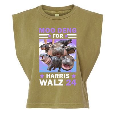 Moo Deng For Harris Walz 2024 Garment-Dyed Women's Muscle Tee