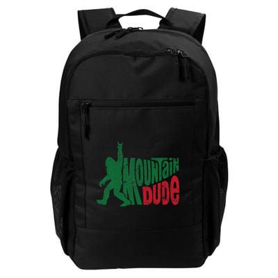 Mountain Dude Funny Bigfoot Sasquatch Rock On Hiking Daily Commute Backpack