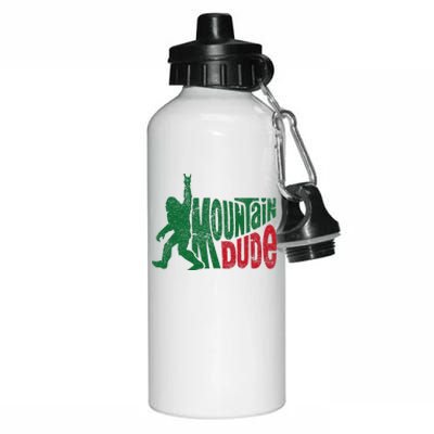 Mountain Dude Funny Bigfoot Sasquatch Rock On Hiking Aluminum Water Bottle