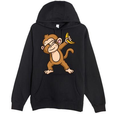 Monkey Dabbing Funny Premium Pullover Hoodie