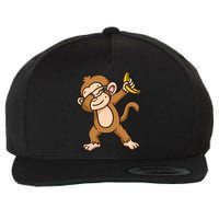Monkey Dabbing Funny Wool Snapback Cap